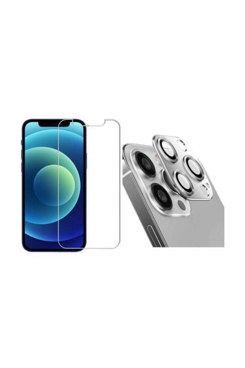 Iphone 13 Pro uyumlu  Nano Micro Temperli Ekran Koruyucu Ve Kamera Lens Koruyucu