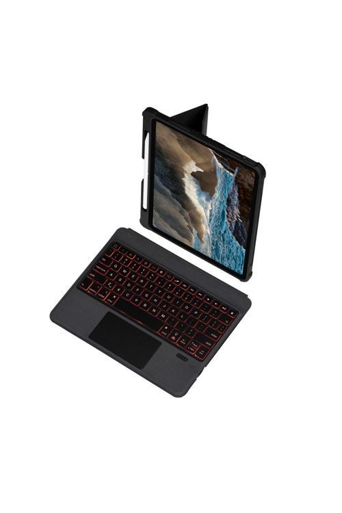 Apple Ipad 10.2 9.nesil Uyumlu Klavye & Trackpad Kablosuz Bluetooth Magic Keyboard Akıllı Kılıf