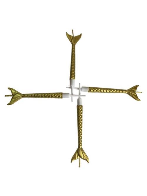 Deniz Kızı Renkli Altın Mum 11 cm 