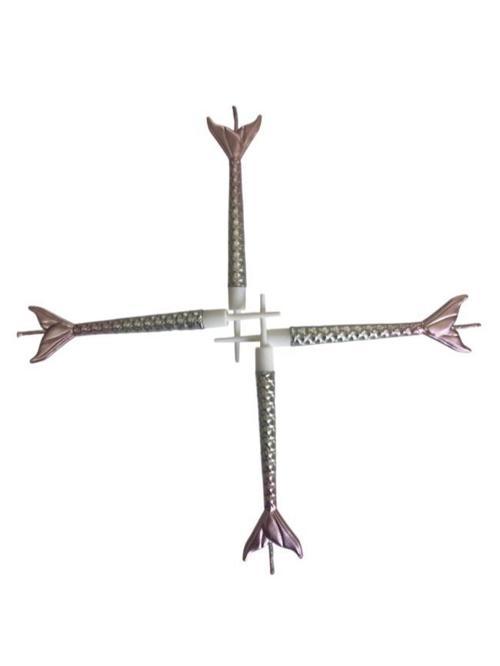 Deniz Kızı Renkli Gümüş Lila Mum 11 cm 