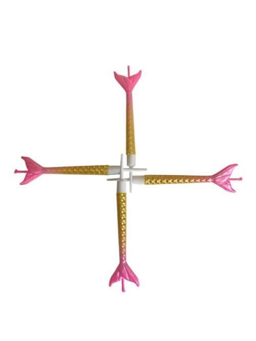 Deniz Kızı Renkli Pembe Altın Mum 11 cm 