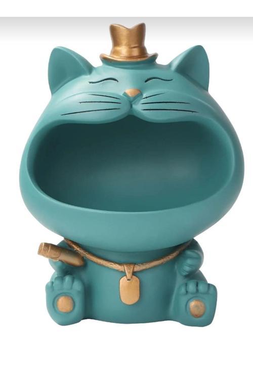 Yeşil Kedi Şekerlik Anahtarlık