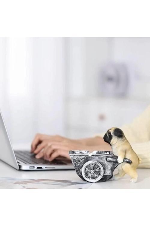 Dekoratif Arabalı Köpek Küllük, Kül Tablası