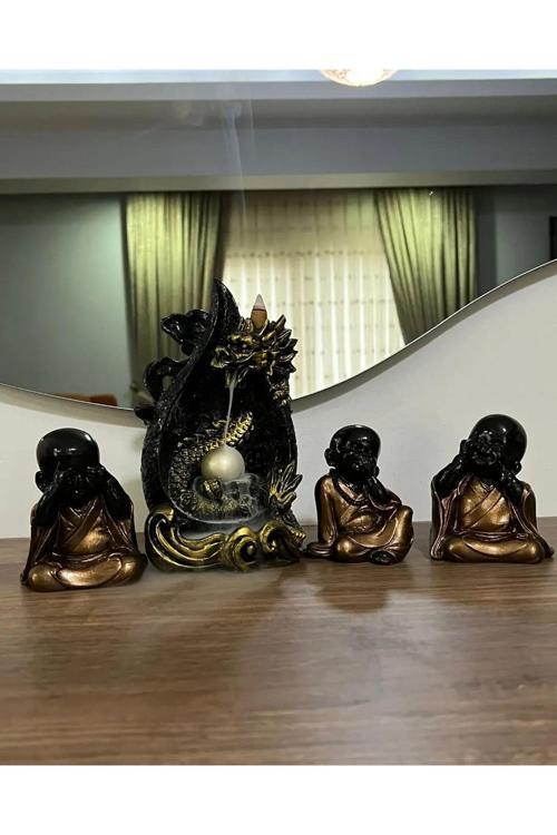 Ejderha Geri Akış Tütse Ve Görmedim Duymadım Bilmiyorum Buda Seti