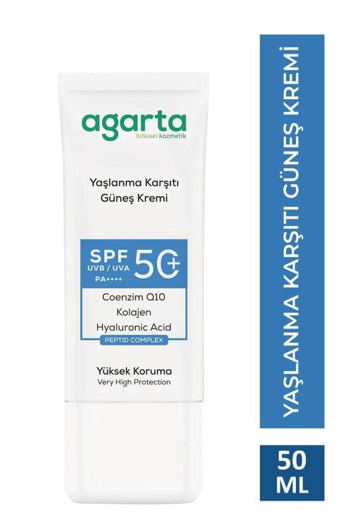Yaşlanma Karşıtı Collagen Destekli Spf+50 Yüz Güneş Kremi 50 Ml