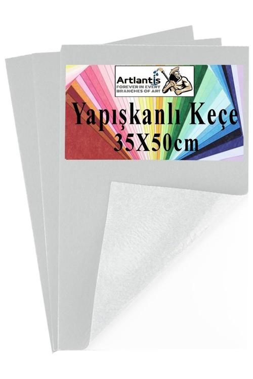 Beyaz Yapışkanlı Keçe 35x50 cm 3 Adet 2.0 mm Kendinden Yapışkanlı Renkli Hobi Keçesi Elişi Keçe Kumaşı Anasınıfı