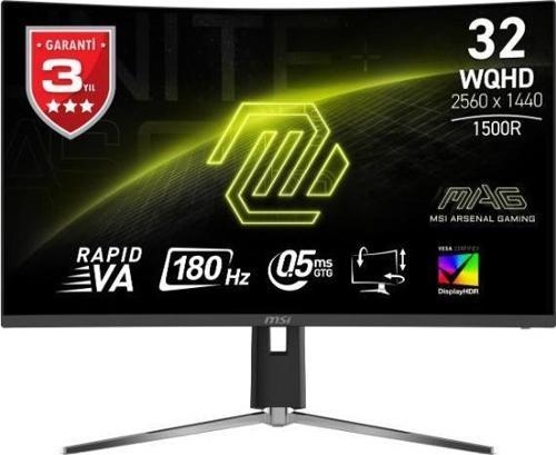 MAG 32CQ6PF WQHD CURVE RAPID VA 180Hz 0.5MS ADAPTIVE-SYNC GAMING MONİTÖR