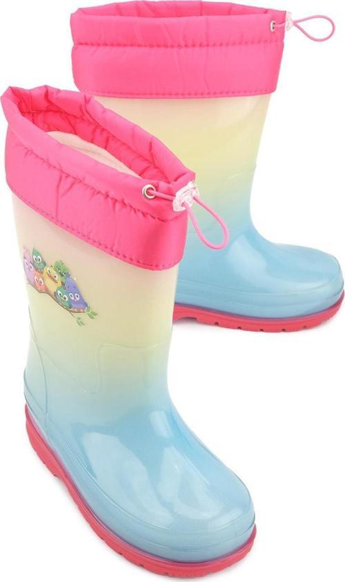 00675 Kız Çocuk Termal Astarlı Su Yağmur Geçirmez Çizme