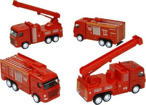 Çek Bırak 4 Parça Metal Araç Seti İTFAİYE KAMYONLARI 1210-W22