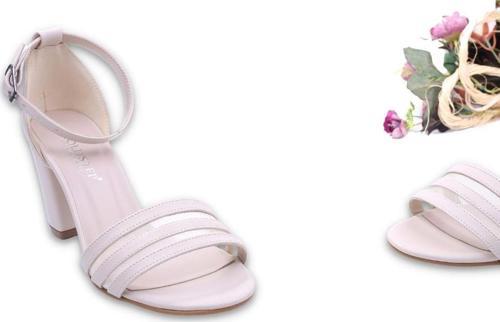 Goldstep 1601 Kadın 7,5 Cm Topuk Dantelli Tek Bant Sandalet