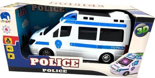 Oyuncak Çocuklar İçin Pilli Işıklı Polis Arabası