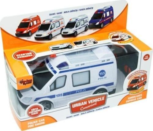 Oyuncak Kumandalı  Minibüs Araba V001 Polis,Kumandalı Oyuncak Polis Aracı
