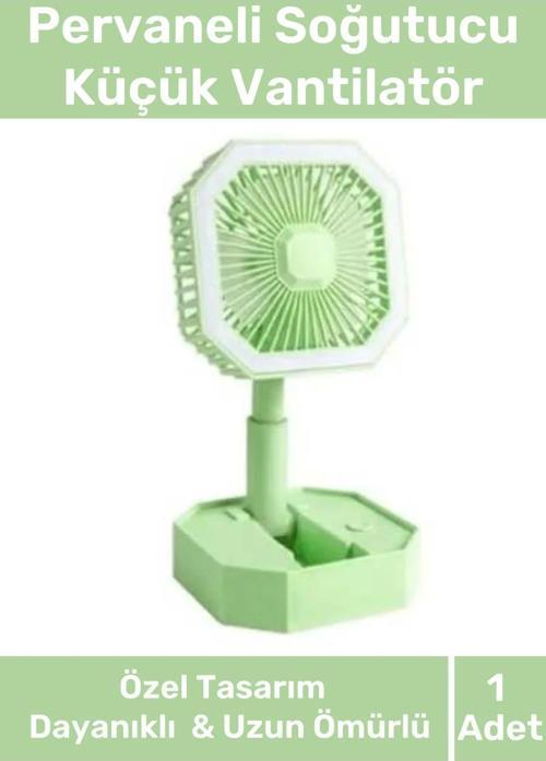 Deluxe Katlanabilir 2 Modlu Usb Şarjlı Sessiz Mini Fan Yelpazeli Pervaneli Soğutucu Vantilatör