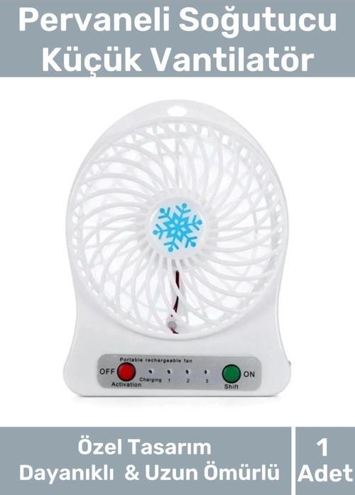 Premium Usb Şarjlı 3 Kademeli Sessiz Taşınabilir Mini Fan Pervaneli Soğutucu Küçük Vantilatör