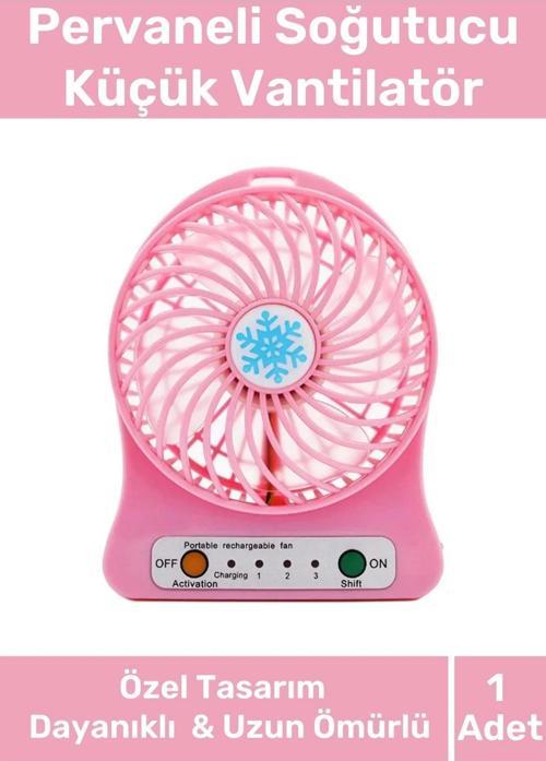 Premium Usb Şarjlı 3 Kademeli Sessiz Taşınabilir Mini Fan Pervaneli Soğutucu Küçük Vantilatör