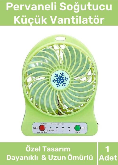 Premium Usb Şarjlı 3 Kademeli Sessiz Taşınabilir Mini Fan Pervaneli Soğutucu Küçük Vantilatör