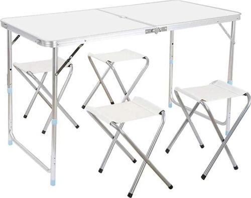 4 Tabureli Katlanabilir Piknik Masası Seti Kamp Masa Seti