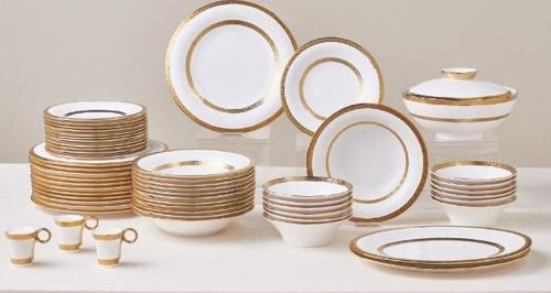 Royal Bone Victoria 55 Parça 12 Kişilik Yemek Takımı Gold