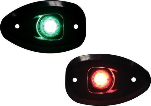 MICRO LED 12 İskeleSancak 112.5° Feneri, Set, Yüzey mon.,Siyah Göv.,delikli
