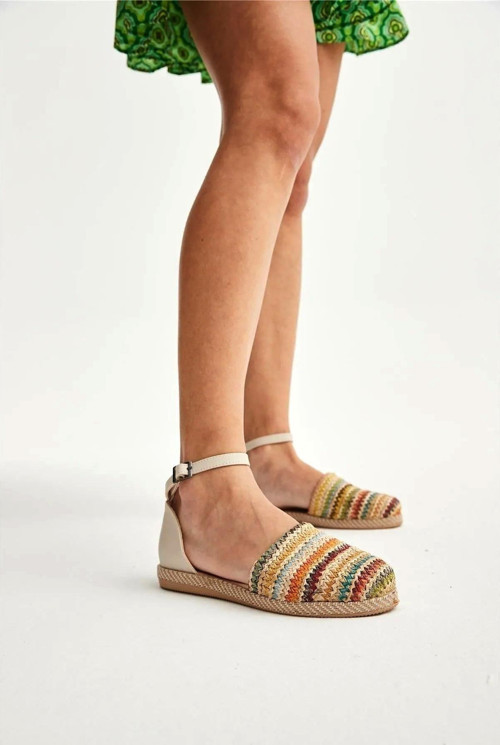 Su Perisi 1701 Kadın Hasır Örme Günlük Ayakkabı