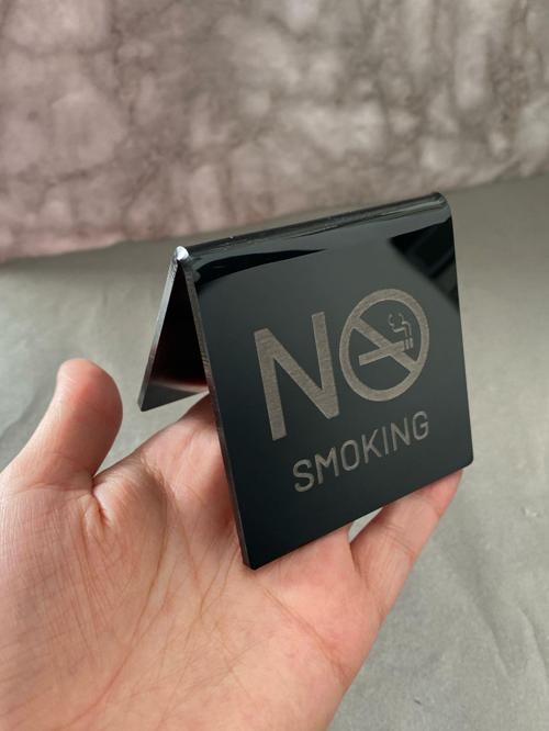 10 Adet Siyah Parlak Masaüstü İsimlik Sigara İçilmez (No Smokıng)