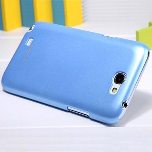 PDAteknoloji Samsung Galaxy Note 2 Parlak Sert Kauçuk Kılıf - Mavi PDA00057