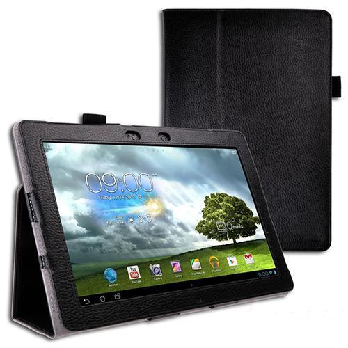 ASUS MEMO Pad Smart 10 Standlı Kapaklı Deri Kılıf - Siyah