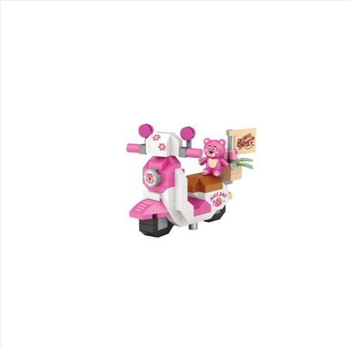 130 Parça Mikro Bloklar Pembe Motorsiklet 10+ Yaş