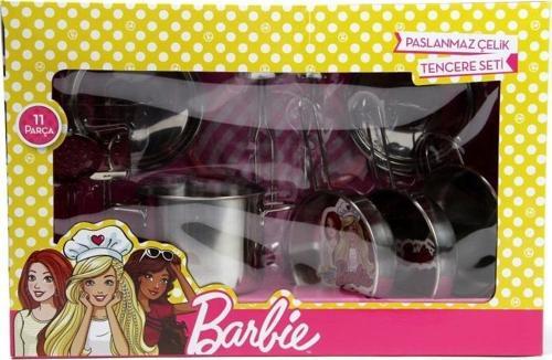 Kutulu 11Pcs Paslanmaz Çelik Tencere Tava Seti Barbie CH20584S/96434BB