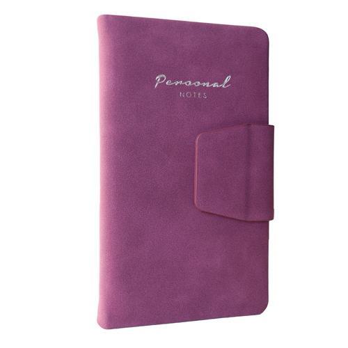 Victoria's Journals Sert Kapak Mıknatıslı 9.6x16.6cm Çizgili Cep Defteri 80gr Mor 5508