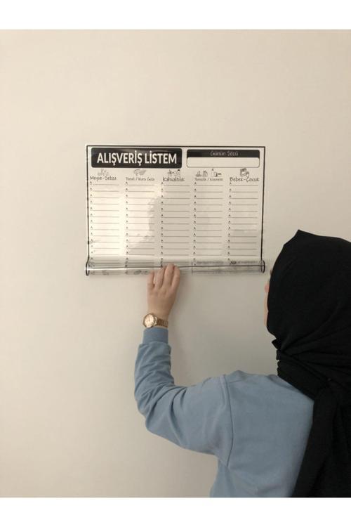 Alışveriş Listesi Programı Yazı Tahtası Akıllı Kağıt Tahta + Kalem 47X56 Cm