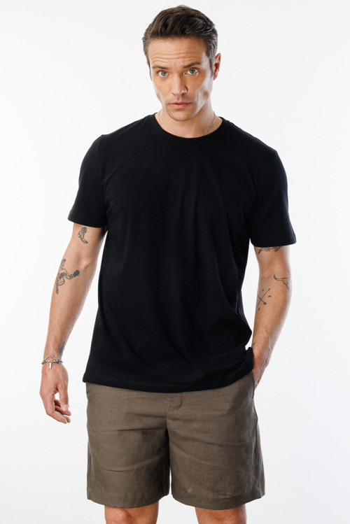 Erkek T-shirt %100 Pamuk Regular Fit Standart Kesim Bisiklet Yaka Basic Tişört BASIC-T-SHIRT1
