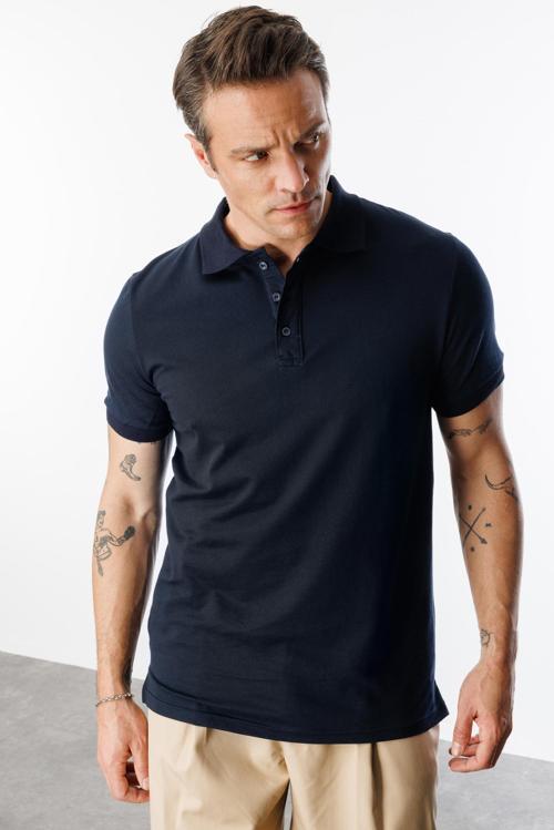  Erkek Çekmeyen Pamuklu Kumaş Regular Fit Standart Kesim Polo Yaka Tişört POLOYAKA-T-SHIRT1