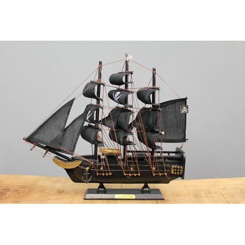 Büro Ev Ofis Dekoru için 30x33CM Hediyelik Ahşap Korsan Gemisi