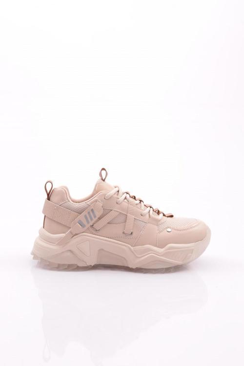 Kadın Bağcıklı Sneaker Ayakkabı Bej Rose 762713138