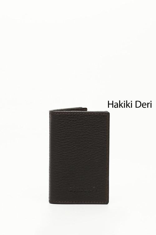 Kahverengi Gön Hakiki Deri Unisex Kartlık 06205