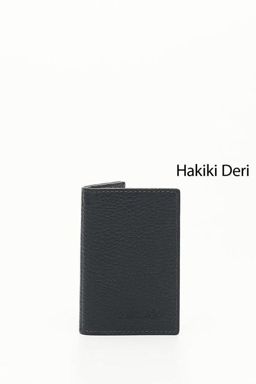 Lacivert Gön Hakiki Deri Unisex Kartlık 06205