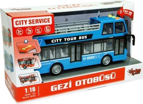 1:16 Sürtmeli Sesli Işıklı Gezi Otobüsü WY916A WY916B