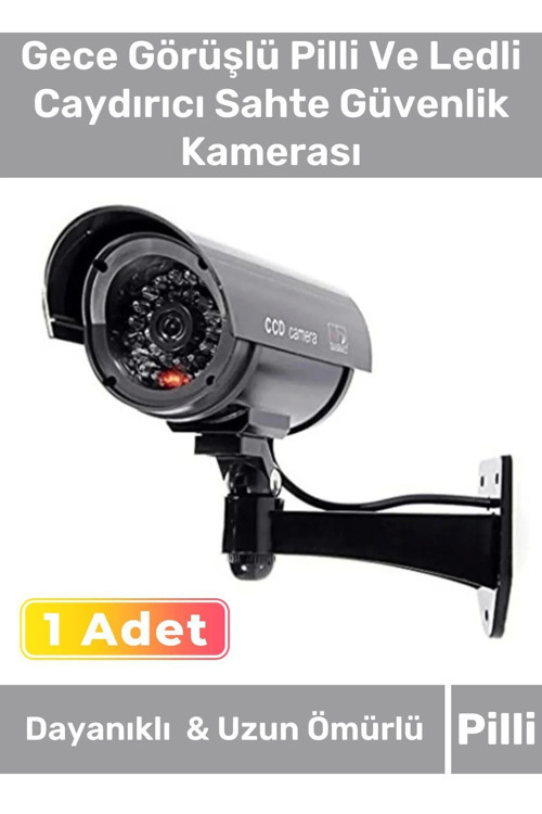 Premium Seri Ev Apartman Bahçe İş Yeri Gece Görüşlü Pilli Ledli Caydırıcı Oyuncak Güvenlik Kamerası
