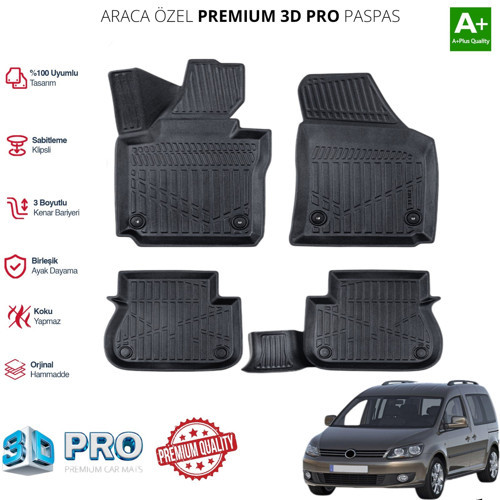 CADDY ARACA ÖZEL 3D PASPAS 2010 2011 2012 2013 2014 2015