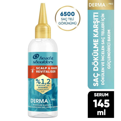 Head&Shoulders DermaXPRO Scalp & Hair Revitalizer Dökülme Karşıtı Durulanmayan Saç Derisi Serumu Kafein ve Seramid ile 145ml