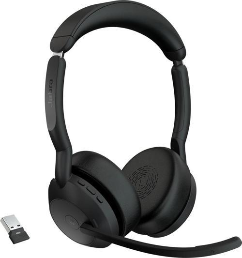 Evolve2 55 Duo Siyah Kulak Üstü Kulaklık (Jabra Türkiye Garantili)