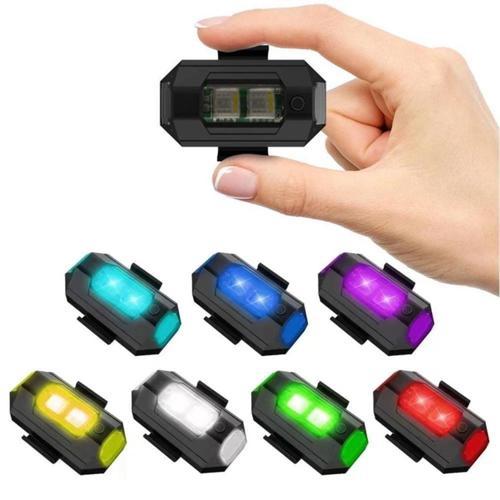 Motosiklet Drone Bisiklet Otomotiv Şarjlı Kablosuz Mini Led Lamba Cakarlı 7 Renk Flaşlı