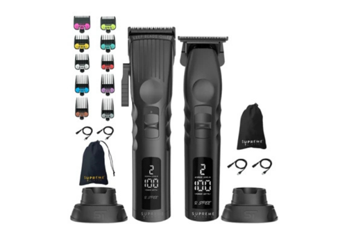 2Spee Trimmer & Clipper Tıraş Makinesi Paketi – Ultra Sessiz, LCD Göstergeli, Çıkarılabilir Bıçaklı
