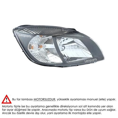 Kia Rio Far Lambası Sağ (Elektrikli / Motorsuz) 2009-2011 92102-1G630