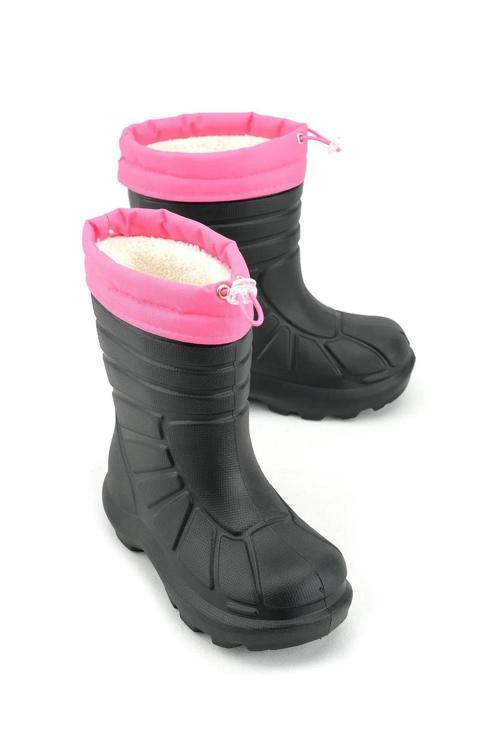 Erkek Çocuk Kışlık Eva Boğazdan Lastikli Sessiz Taban Kar Bot Çizme