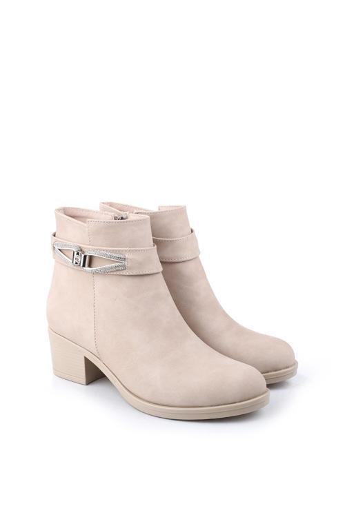 5 Cm Topuklu Kaymaz Kauçuk Taban Günlük Kadın Bot