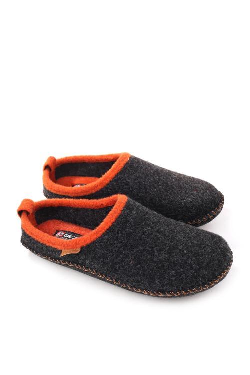 14771 Sessiz Kaydırmaz Taban Keçe Unisex Ev Ve Misafir Terliği