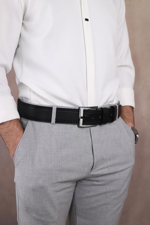 Smt-4413 Erkek Hakiki Deri Klasik Kot Kemeri