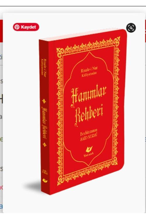 Yeni Asya Neşriyat Risale-İ Nur Külliyatından Hanımlar Rehberi Çanta Boy Lügatçeli-İndexli Bediüzzaman Said Nursi